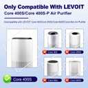 Core 400S Pet Care Replacement Filter for LEVOIT Core 400S and Core 400S-P Smart WiFi Air Purifier, 3-in-1 High-Efficiency Activated Carbon Filter, Core 400S-RF-PA (LRF-C401-YUS), Yellow, 2 Pack