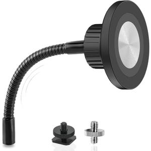 Ring Light Phone Holder Attachment, Strong Magnetic Phone Holder for Ring Light and Tripod Stand, Flexible Cell Phones Tripod Mount Adapter for MagSafe iPhone 16 15 14 13 12 Series and Android Phones