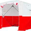 Goutime Professional Work Tent,Instant Pop-Up Canopy Tent 2x2m, Heavy-Duty Portable Shelter for Construction Site, Outdoor Workshop, Warehouse & Camping,Red, 7.2ft x 7.2ft x 6.6ft