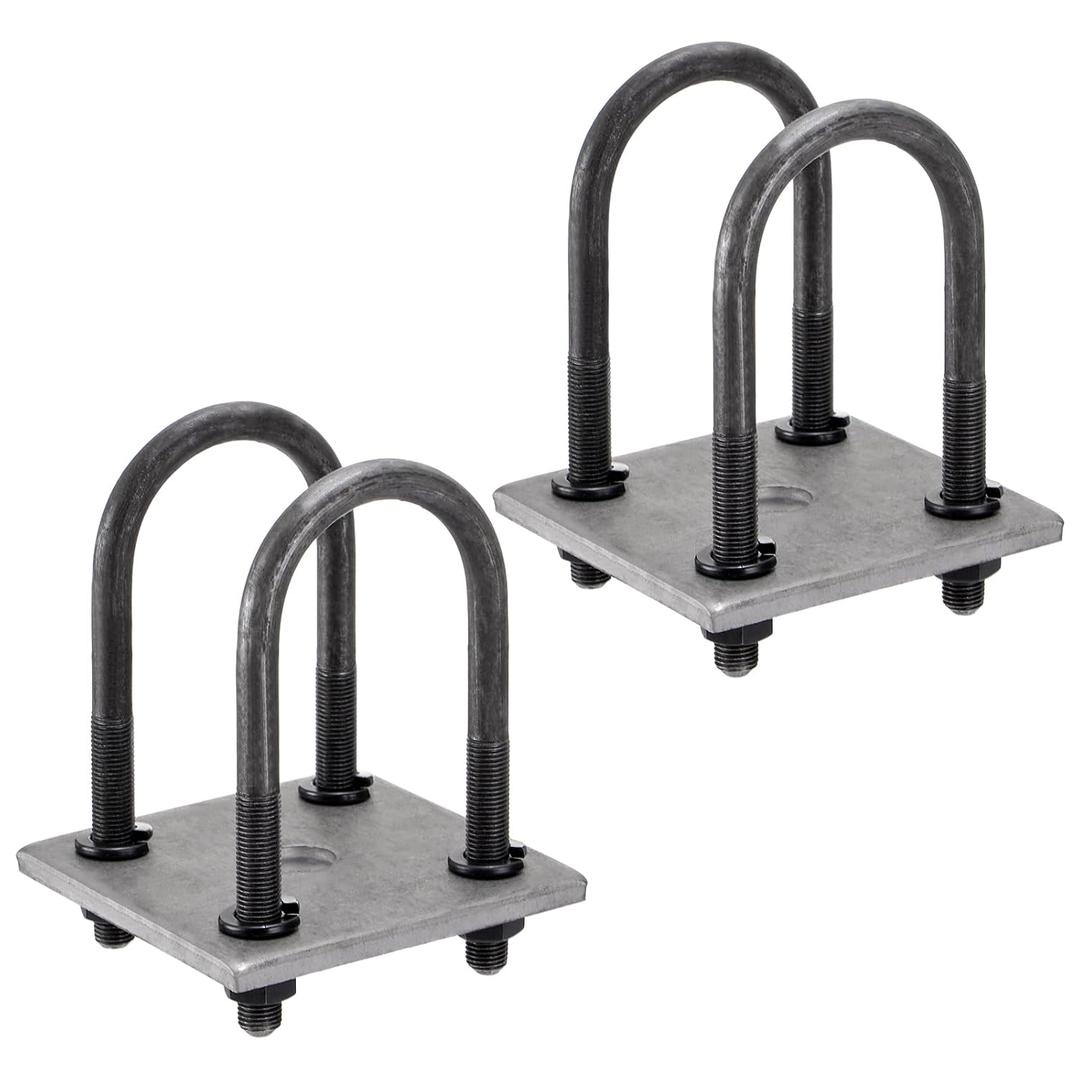 SPARKWHIZ 2000lbs Trailer U Bolt Kits for 1-3/4" Round Trailer Axle, 4-1/4" Long U Bolts, U Bolts Dia. 3/8",1 Pack