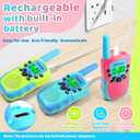 Vvinca Walkie Talkies for Kids Rechargeable, Long Range Walkie Talkie Toys for 3-12 Boys Girls Christmas Birthday Gifts, 2 Way Radio 22 CH VOX with Li-ion Battery Flashlight for Family Camping Hiking
