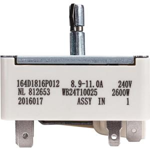 WB24T10025 Surface Burner Infinite Control Switch, Electric Range Switch Replacement for GE Range Switch (8 inch) AP2024072 AH236750 EA236750 PS236750 154510 769692