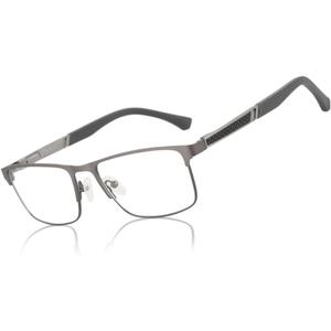 ZENOTTIC Blue Light Reading Glasses for Men Computer Readers Trendy Square Metal Frame Anti Glare