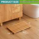 Bath Mat for Shower, Wooden Floor Mat for Bathroom,Non-Slip | Heavy Duty, Shower Mat for Indoor Outdoor, 20 13 1.5 inches