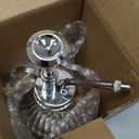 OFFIDIX Transparent Glass Watering Spray Bottle, 6.3 Inches Tall Vintage Style with Bronze Plastic Top Pump One Hand Plant Mister Glass Watering Can Indoor