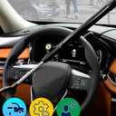 Tevlaphee Steering Wheel Lock Anti-Theft Device Security Car Lock Anti Theft Car Device Visible Antitheft Locking Devices Adjustable Car Wheel Lock for Cars with 3 Keys (Black)