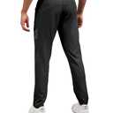 Hioutdoor Mens Athletic Pants Lightweight Slim Fit Track Pants with Zipper Pockets, Quick Dry Sports Pants for Running Gym Black L (Black, L)