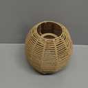 Wicker Lamp Shade for Hanging Lamp,Woven Pendant Lamp Shade Rattan Light Fixture Shade for Living Room Bedroom Restaurant Ceiling (15 x 15 cm)