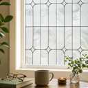 ADD.HERES Window Privacy Film, 3D Stained Glass Window Film, 23.6x35.4in