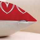 Coeufuedy Valentine's Day Pillow Covers 18x18 Set of 4 Love Heart I Love You Anniversary Wedding Decoration Cushion Covers for Sofa Couch (Red-02)