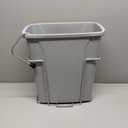 Knape & Vogt SCB9-1-20PT 8.375 inch x 20.125 inch x 17.313 inch 20 Qt. in-Cabinet Single Soft-Close Bottom-Mount Pull-Out Trash Can, Platinum