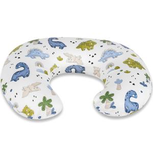 Nursing Pillow Cover  Soft Breathable Cotton, Fits Standard Breastfeeding Pillows, Washable & Hypoallergenic for Newborn Baby Girls & Boys,Cover Only (1 Pcs) (Dinosaur)