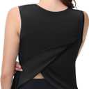 SPEXIAL Women's UPF 50+ Tank Tops Sleeveless Workout Tops Split Back Athletic Yoga Tennis Breathable UV Protection, M
