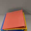 SUQJOY 1-inch 3 Ring Binde with 2 Inside Pockets, 1" Clear View Binder Holds US Letter Size 8.5'' x 11" Paper, 1“ Round Ring Binder for Office/Home/School Supply, 6 Pack (6 Colors Assorted)