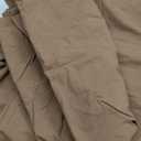 JIYUAN 100% Washed Cotton Duvet Cover Set 3 Pieces Queen, 1 Duvet Cover 90x90 Inches(Comforter Not Included) and 2 Pillowcases,Linen Feel Bedding Set Comfy and Breathable,Chocolate Brown