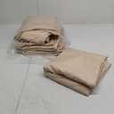 BRILLMAX 6 Pack Beige Tablecloths for 8 Foot Rectangle Tables 90 x 156 Inch - 8ft Rectangular Bulk Linen Polyester Fabric Washable Cloth Cover for Wedding Reception Banquet Birthday Party