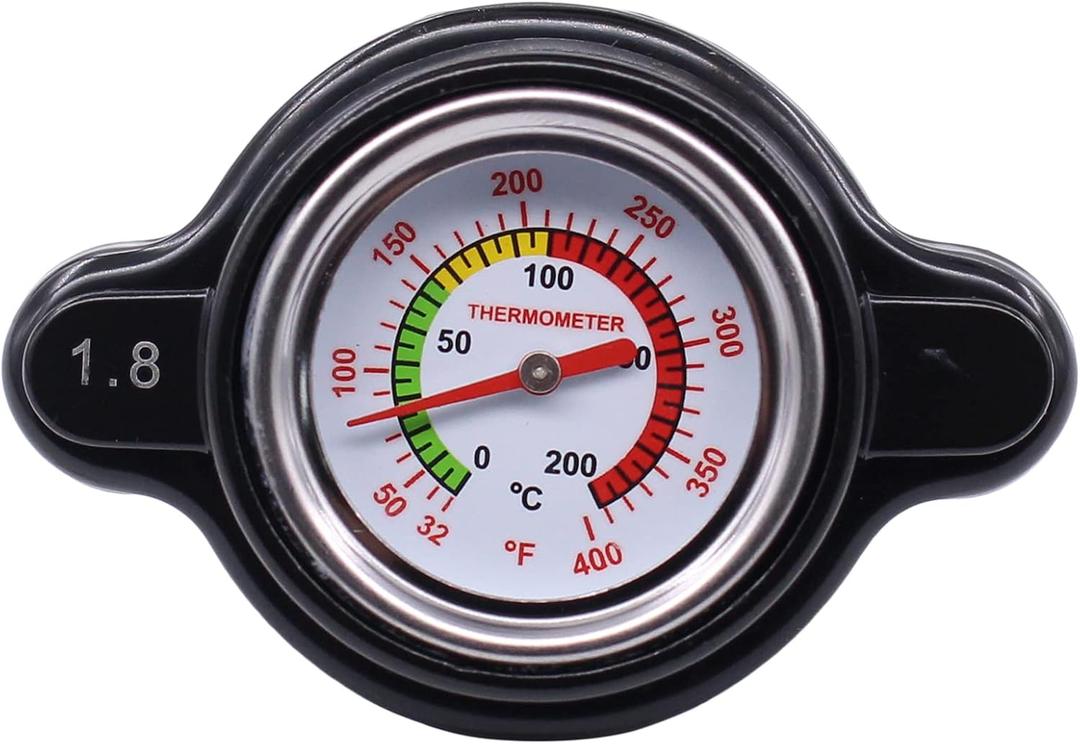 MOTOKU High Pressure Radiator Cap with Temp Gauge 1.8 Bar for Honda CR125R CR250 CR500R CR80 CR85 CRF250L CRF450R TRX450R Rancher 420 TRX420