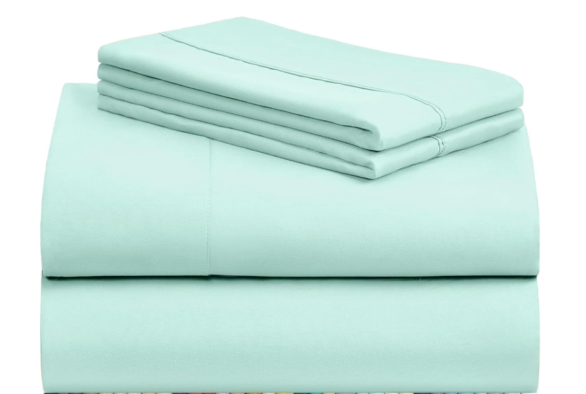 LuxClub 6 PC King Sheet Set, Breathable Luxury Bed Sheets, Deep Pockets 18" Wrinkle Free Cooling Bed Sheets Machine Washable Hotel Bedding Silky Soft - Light Teal King