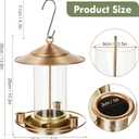LBTING Bird Feeder for Outside, Squirrel Proof Bird Feeder, Wild Bird Feeders for Hanging Outdoor Garden Yard, Metal Acrylic Lantern-Shaped