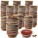 Ferrochef 400 Pcs Small Palm Leaf Dip Bowls 2.5 Inch Disposable Palm Leaf Round Mini Dip Bowl, All Natural and Compostable Small Bamboo Plates for Dips Soy Sauce Charcuterie Board and Finger Foods