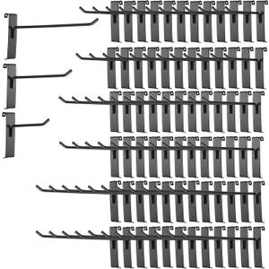 Sumnacon Gridwall Hooks 75 Pcs 4/6/8 Inch Hooks for Grid Wall Panel Notch Grid Wall Hanging Hooks Grid Wall Hangers Sturdy Metal Display Hooks for Grid Wall for Craft Show,Retail Dispaly,Black