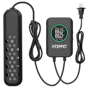 HTSPPXT Aquarium Heater, 100W/200W/300W/500W Adjustable Fish Tank Heater with Intelligent Digital LED Controller, Overheating and Out of Water Protection for Freshwater and Saltwater Tanks