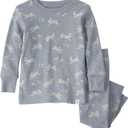Little Planet by Carter's Neutral Sleep and Play made with Organic Cotton, Blue Bunnies, 6M