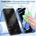9 x Privacy Screen Protector for iPhone 13/13 Pro Mirrored Film for iPhone 14, Perfect Mirror Effect, Shatterproof, Touch Sensitive, with Large Glasses Cloth to Remove Fingerprints