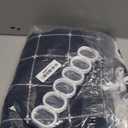 Gibelle Navy Blue Boho Farmhouse Shower Curtain with Tassels, Rustic Cottagecore Aesthetic Bohemian Chic Modern Bathroom Decor Heavy Thick Waffle Textured Fabric Shower Curtain Set with Hooks, 72x72