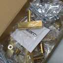 10 Pack Gold Cabinet Knobs Brushed Gold Drawer Knobs T Brass Cabinet Pulls for Kitchen Cupboard & Drawer Hardware (single hole knob)