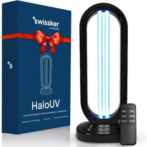 Swissklip Swissker HaloUV, Mold Remover, Home Disinfection Device, Dust Mites Remover, UV Light Sanitizer, Ultraviolet Sanitizer for Home, Room & Kitchen, Ultraviolet Light with 4 Speed Timings