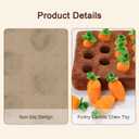 Interactive Dog ToysCarrot Snuffle Mat for Dogs Plush Puzzle Toys 2 in 1 Non-Slip Nosework Feed Games Pet Stress Relief with 12 Carrots