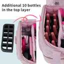 VOFI premiAm Nail Polish Organizer Case Fits 1 Nail Lamp and 50 Bottles, Waterproof Nail Organizers and Storage with Side Pockets for Nail Polish Remover, Manicure Tools (Patented, Bag Only) Pale Pink