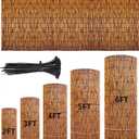 Bamboo Reed Fencing - Decorative Backyard Fence Rolls, Outdoor Privacy Screen Curtain for Room, Porch, Pool, Roof, Wall - Weatherproof (Size: 91x610CM(3x20ft))