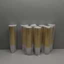 12OZ Plastic Cups with Gold Rimmed Sturdy & Food Safe Disposable  Glasses Weeding Party Cups Disposable Drinking Cups Plastic Cocktail Glasses for, Juice & Cold Beverages [200 Pack]