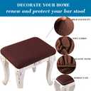 HFCNMY Stool Covers Rectangle,2 Pack Stretch Rectangle Bar Stool Covers Jacquard Vanity Stool Cover Washable Counter Stool Covers Saddle Seat Cover with Elastic Band for Wooden Metal Bench(Coffee)