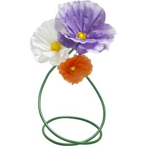 Large Paper Flowers Wall Decor - 3pc Wedding Decorations for Reception Giant Flower for Wedding, Birthday Party, Home Decor, Mall Display, Party Background Decor (Purple Orange White)