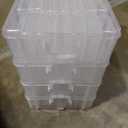 VTG Bead Organizer Box, 84 Pcs Small Plastic Containers with Lids, 4-Tier Stackable Storage Box, Clear Organizers for Jewelry Toys Craft Storage