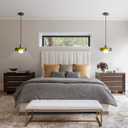 Glass Pendant Light Vintage Hanging Light Fixture Modern Kitchen Island Mid Century Modern Lamp Green