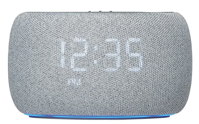 iLive Gentle Wake Alarm White Noise Machine Digital Round Tabletop Modern with Alarm