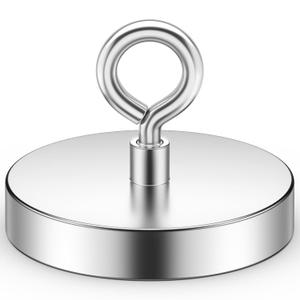 Strong Neodymium Fishing Magnets, 1500 lbs (680 KG) Pulling Power, Rare Earth Magnets, 4.72-inch (120mm) Diameter, Ideal for River Recovery and Magnetic Fishing Excursions