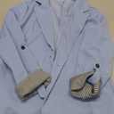 Womens Casual Blazers, Open Front 3/4 Long Sleeve Work Office Suit Jackets Blazer (X-Large, Sky Blue)