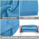 Headshion Thin Skull Cap Beanie for Men Women, 2 Pack Knit Cuffless Beanie Plain Toboggan Hat (One Size, Blue & Sky Blue)