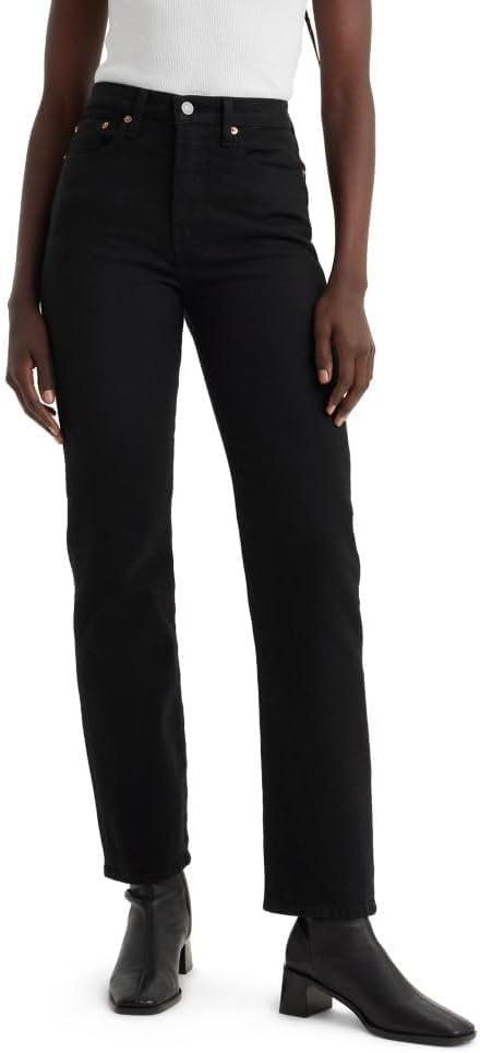 Levi's Women's Wedgie Straight Jeans, (New) Flash Black, 27