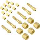 24PCS 1/4" ID Torch Hose Repair Kit for Oxygen & Acetylene hoses, Cutting Torch Hose Splice Rebuild Kit with Brass Fittings/Hoses Ferrules/Oxygen Nuts/Acetylene Nuts/Outlet Nipples etc