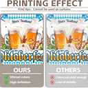 2 x ZTHMOE Fabric 72x43inch Oktoberfest Photography Backdrop Blue White German Bavarian Beer Festival Background Autumn Harvest Celebration Party Decorations Photo Banner Booth