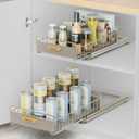 Under Sink Organizer, 2 Packs Under Sink Organizers and Storage, Slide Out Pull Out Cabinet Organizer Shelf with Metal Drawers for Kitchen Bathroom Pantry, Gray