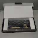 RedThunder K95 Wireless Mechanical Keyboard, TFT Screen & Knob, Tri-Mode BT5.0/2.4GHz/USB-C Hot Swappable Custom, Pre-lubed Linear Pink Switches, Gasket Structure, RGB Gaming Keyboard, Black-Gold