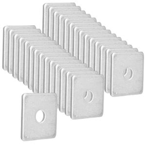 35 Pcs 3/8" Square Strut Washer Plates - 1-5/8" X 1-5/8" Electro-Galvanized Bearing Plates, 1/8" Thick - Fit 1-5/8inch Strut Channel, Washer Plates