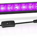 40W Black Light Bar, LED Blacklight with 6FT Cord & Switch, Black Lights for Glow Party, Halloween, Birthday, Body Paint, Bedroom, Classroom, Each Light Up 22x22ft, 1 Pack